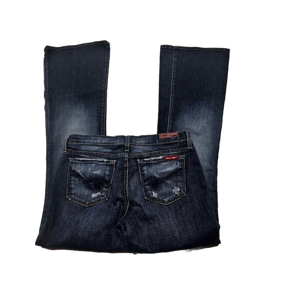 Blue 2 Made in California Jeans Stretch Bootcut Size 28 x 31 Dark Wash USA - Picture 9 of 16